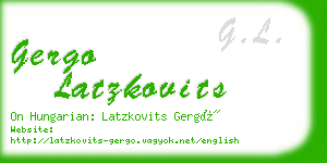 gergo latzkovits business card